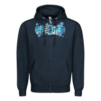 Navy it's freezing season Zipper Hoodie - Zillion Design Studio