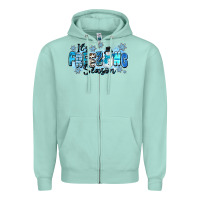 Seafoam it's freezing season Zipper Hoodie - Zillion Design Studio
