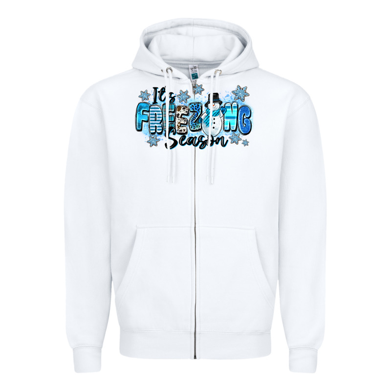It's Freezing Season Zipper Hoodie by Zillion Design Studio | Teevron