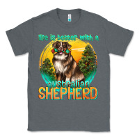 Charcoal Heather life is better with a australian shepherd Classic Tee - texasbilliewilder