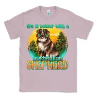 Lilac life is better with a australian shepherd Classic Tee - texasbilliewilder