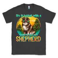 Smoke life is better with a australian shepherd Classic Tee - texasbilliewilder