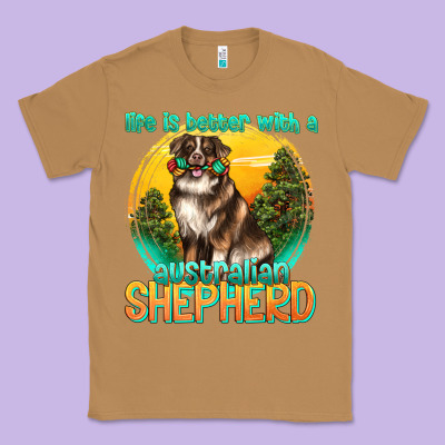 Classic Tee life is better with a australian shepherd