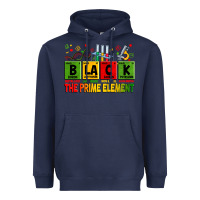 Navy Black the prime element juneteenth Heavyweight Hoodie - Zillion Design Studio