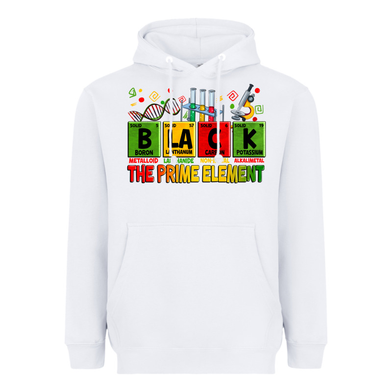 Black The Prime Element Juneteenth Heavyweight Hoodie by Zillion Design Studio | Teevron