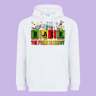 Black The Prime Element Juneteenth Heavyweight Hoodie Designed By Zillion Design Studio