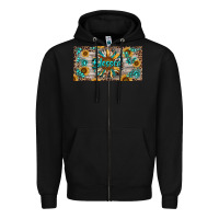 Black Blessed With Sunflower And Gemstone Zipper Hoodie - RanaPortraitStore