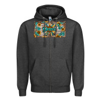 Charcoal Heather Blessed With Sunflower And Gemstone Zipper Hoodie - RanaPortraitStore