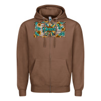 Chestnut Blessed With Sunflower And Gemstone Zipper Hoodie - RanaPortraitStore