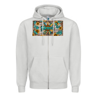 Dove Grey Blessed With Sunflower And Gemstone Zipper Hoodie - RanaPortraitStore