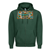 Sports Green Blessed With Sunflower And Gemstone Zipper Hoodie - RanaPortraitStore