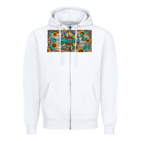 White Blessed With Sunflower And Gemstone Zipper Hoodie - RanaPortraitStore