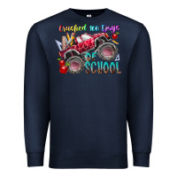 Navy crushed 100 days of school Premium Sweatshirt - RacoonDesign
