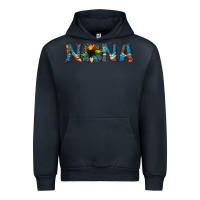 Navy nana cowhide sunflower Urban Hoodie - Jasminsmagicworld