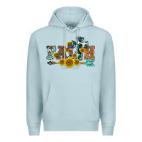 Blue Mist western faith arrow sunflowers Premium Hoodie - BarkalooDesign