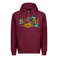 Burgundy western faith arrow sunflowers Premium Hoodie - BarkalooDesign