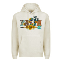 Oatmeal Heather western faith arrow sunflowers Premium Hoodie - BarkalooDesign