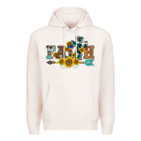 Pale Pink western faith arrow sunflowers Premium Hoodie - BarkalooDesign