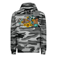 Slate Camo western faith arrow sunflowers Premium Hoodie - BarkalooDesign