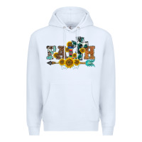 White western faith arrow sunflowers Premium Hoodie - BarkalooDesign