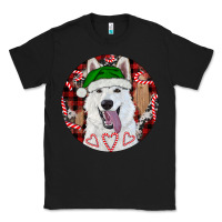 Black Christmas White Shepherd With Buffalo Plaid Classic Tee - RanaPortraitStore