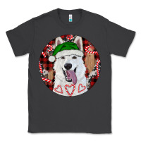Smoke Christmas White Shepherd With Buffalo Plaid Classic Tee - RanaPortraitStore