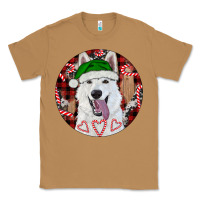 Toasted Coconut Christmas White Shepherd With Buffalo Plaid Classic Tee - RanaPortraitStore