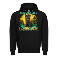 Black life is better with a labrador Zipper Hoodie - texasbilliewilder