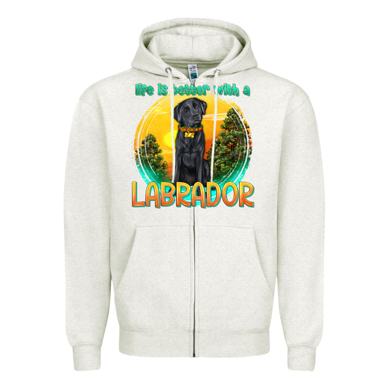 Life Is Better With A Labrador Zipper Hoodie by texasbilliewilder | Teevron