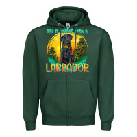 Sports Green life is better with a labrador Zipper Hoodie - texasbilliewilder