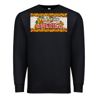 Black god bless america sunflower license plate Premium Sweatshirt - HRA Design Shop