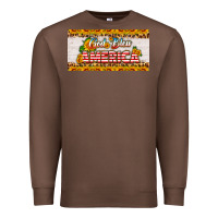 Chestnut god bless america sunflower license plate Premium Sweatshirt - HRA Design Shop