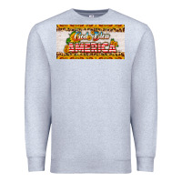 Heather Grey god bless america sunflower license plate Premium Sweatshirt - HRA Design Shop