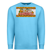 Ocean Blue god bless america sunflower license plate Premium Sweatshirt - HRA Design Shop