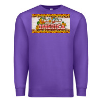 Purple god bless america sunflower license plate Premium Sweatshirt - HRA Design Shop