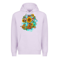 Lilac western belive sunflowers cross Premium Hoodie - BarkalooDesign