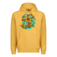 Mustard western belive sunflowers cross Premium Hoodie - BarkalooDesign