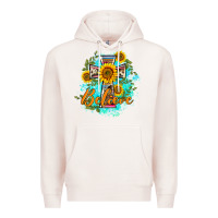Pale Pink western belive sunflowers cross Premium Hoodie - BarkalooDesign