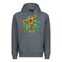 Rock western belive sunflowers cross Premium Hoodie - BarkalooDesign