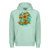 Seafoam western belive sunflowers cross Premium Hoodie - BarkalooDesign