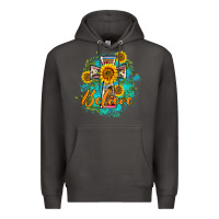 Smoke western belive sunflowers cross Premium Hoodie - BarkalooDesign