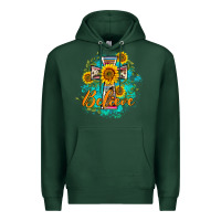 Sports Green western belive sunflowers cross Premium Hoodie - BarkalooDesign