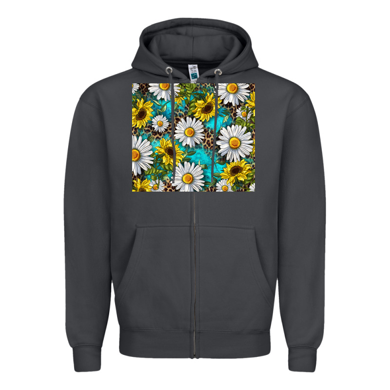 Daisy And Sunflower Zipper Hoodie by RanaPortraitStore | Teevron