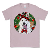 Lilac Christmas White Shepherd With Cowhide Classic Tee - RanaPortraitStore