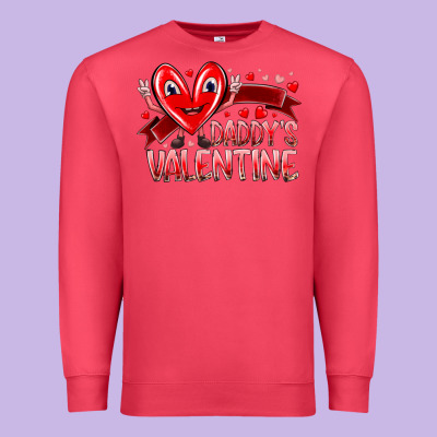 Daddy Is Valentine Premium Sweatshirt Designed By Racoondesign