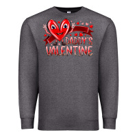Charcoal Heather daddy is valentine Premium Sweatshirt - RacoonDesign