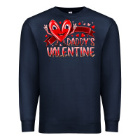 Navy daddy is valentine Premium Sweatshirt - RacoonDesign