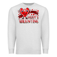 Oatmeal Heather daddy is valentine Premium Sweatshirt - RacoonDesign