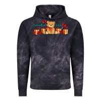 Cloud Black valentines vibes with gifts and bear Vintage Hoodie - AdoDesignShop
