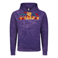 Cloud Purple valentines vibes with gifts and bear Vintage Hoodie - AdoDesignShop